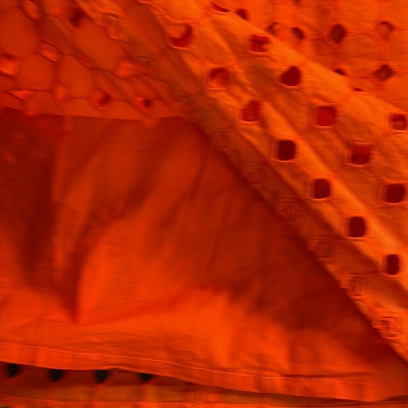 Nine West Orange Eyelet Dress, Sleeveless, Size 4 - Picture 12 of 14